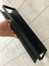 Hradware-estantes de esquina modernos para baño, estante de pared para ducha, champú, almacenamiento, 20-50cm, negro mate