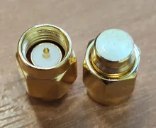 Conectores de tapa chapados en oro, 2 uds., 2W, 6GHz, 50 ohm, SMA, macho, Coaxial, carga ficticia de terminación