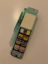 Juego de acuarelas para estudiantes, pinturas de pigmento portátiles con pincel de agua de Color brillante para exteriores, 18/25 colores, nuevo estilo