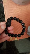 24 estilos Feng Shui de piedra obsidiana pulsera con cuentas hombres mujeres Unisex pulsera de Oro Negro Pixiu riqueza buena suerte pulsera de las mujeres