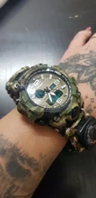 Reloj militar de camuflaje para hombre, pulsera de cuarzo LED resistente al agua hasta 50m, para deportes al aire libre, brújula, termómetro, reloj de emergencia