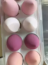 Esponja de esponja en polvo para maquillaje, conjunto de belleza para licuadora, base para aplicar esponja de cosméticos huevo Facial, accesorios de maquillaje, 8 Uds.