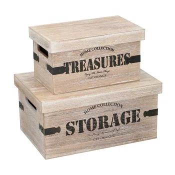 WOODEN STORAGE BOX 2 PCS
WOODEN STORAGE BOX 2 PCS