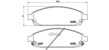 Brake disc pads front. Jeep Commander (XK XH) 09/05-12/10 / Jeep Grand Cherokee III (W Brembo art. p37010
Brake disc pads front. Jeep Commander (XK XH) 09/05-12/10 / Jeep Grand Cherokee III (W Brembo art. p37010