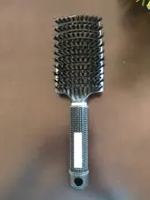 Cepillo de pelo para masaje del cuero cabelludo para mujer, peine para masaje del cuero cabelludo, cerdas y nailon, cepillo de pelo rizado húmedo para salón, herramientas de estilo de peluquería