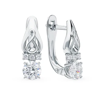 Silver earrings with cubic zirconia sunlight sample 925 
Silver earrings with cubic zirconia sunlight sample 925