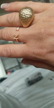 A-Z de iniciales para mujer, 26 anillos con letras, acero inoxidable, dorado, anillo con apertura ajustable, nombre, alfabeto, regalo de joyería de boda
