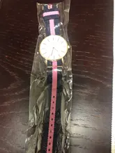 Reloj clásico a rayas de nailon para mujer y hombre, pulsera de cuarzo de marca de lujo, reloj femenino