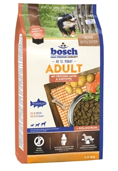 Bosch adult with salmon and potatoes dry dog food 1 kg * 2 PCs 
Bosch adult with salmon and potatoes dry dog food 1 kg * 2 PCs