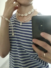 HuaTang-Collar con adorno de concha para mujer, colgante bohemio en color verde con adorno de concha de estrás, accesorios de playa a la moda, modelo 6947