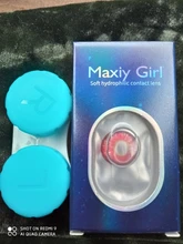 2 unids/par lentillas de disfraz de Halloween de Color de lente de contacto para los ojos lentes de Color rojo azul pequeño diablo Anime lente de contacto