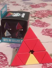 MoYu Meilong 3x3x3 pirámide Cubo mágico MoFangJiaoShi JINZITA 3x3 pegatinas de Cubo mágico Cubo rompecabezas regalo niños juguetes para niños