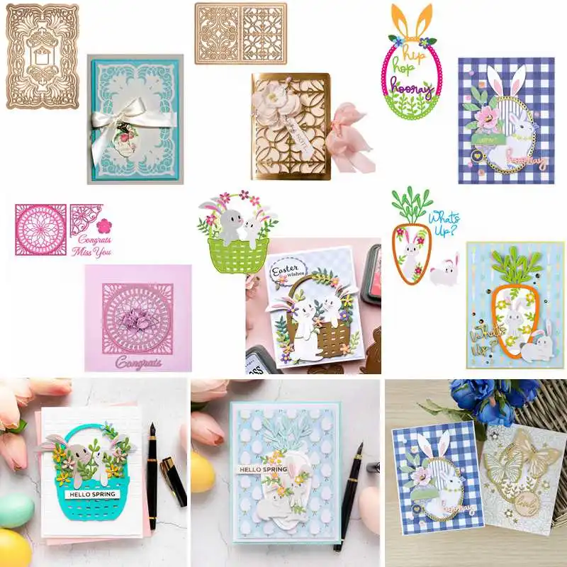 Easter Rabbits Bunny Square Rectangle Lace Frame Metal Cutting Dies DIY Scrapbooking Card Album Make Crafts Decor New Dies 2020
Easter Rabbits Bunny Square Rectangle Lace Frame Metal Cutting Dies DIY Scrapbooking Card Album Make Crafts Decor New Dies 2020