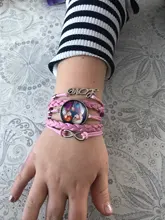 Pulsera de dibujos animados de princesa de Disney para niños, Elsa de Frozen, regalo para niña, accesorios de ropa, brazalete, joyería de maquillaje