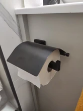 Roll-Holder Toilet-Paper Kitchen-Accessory Stainless-Steel Bathroom Black-Design Wall-Mounted