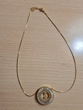 Collares con colgante con letras A-Z de micro pavé y CZ para mujer, en 3 colores, cadena con abalorio, de joyería familiar
