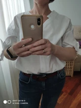 Sexy Blouse Short-Sleeve Women Shirts SEMIR Woman Female V-Neck Fashion Cotton Summer