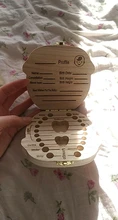 Caja de dientes de madera para bebé, organizador inglés para guardar dientes de leche, Umbilica, guardar regalos