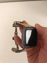 Correa de cuero genuino para Apple Watch, Correa con cierre de mariposa para iWatch de 44mm, 40mm, 42 y 38