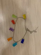Collares de cadena de acero inoxidable para mujer y niña, collar con abalorio de oso de dibujos animados de Judy de color caramelo, joyería diaria, regalos de fiesta