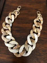Bag-Accessory Replacement-Chain Shoulder-Handle-Chain Luxury Strap Acrylic Beige Resin