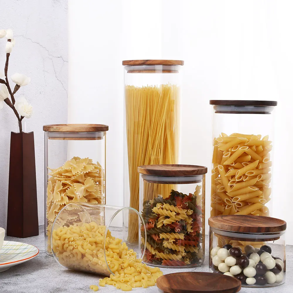 750/1150/1450/1850ML Bamboo Lid Glass Airtight Canister Storage Bottles Kitchen Sorting Candy Coffee Beans Food Storage Box
750/1150/1450/1850ML Bamboo Lid Glass Airtight Canister Storage Bottles Kitchen Sorting Candy Coffee Beans Food Storage Box