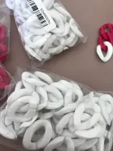 Unids/lote de 5-50 unidades/lote, Color mezclado acrílico, giro plano, ovalado, anillo abierto, Conector de cuentas, collares y pulseras para fabricación de cadena de enlace, cadena colorida