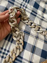 Bag-Accessory Replacement-Chain Shoulder-Handle-Chain Luxury Strap Acrylic Beige Resin