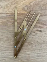 Medidor de cejas triangular de acero inoxidable, con regla para maquillaje permanente, plantilla, pinza de proporción dorada, herramientas de maquillaje