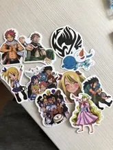 Pegatinas de cola de Hada de Anime para coche, pegatina de juguete clásica, impermeable, para equipaje, teléfono, guitarra, portátil, nevera, 10/50 Uds.