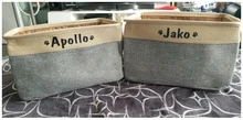 Bins Storage-Box Canvas-Bag Pet-Toys Dog-Accessories Foldable Personalized Linen