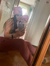 Sombrero hecho a mano de mezcla de algodón para mamá y yo, gorros para mujer, sombreros de turbante para niñas pequeñas, accesorios para el cabello, sombreros de nudo