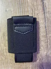 PURDORED-tarjetero elástico para hombre, Mini soporte de tarjeta de identificación de negocios, organizador de viaje, insignia, billetera delgada minimalista, 1 ud.