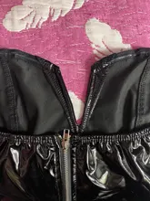 ArtSu sin tirantes de cuero de PU mono mujeres Sexy sin mangas monos, Catsuit delgado fiesta de navidad Club cuerpo Mujer nueva ASJU60562