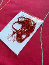 La suerte de Turquía pulseras de ojo maligno para mujer 6 unids/set hecho a mano trenzado Rojo Negro cuerda 7 nudos joyería de la suerte pulseras de la amistad