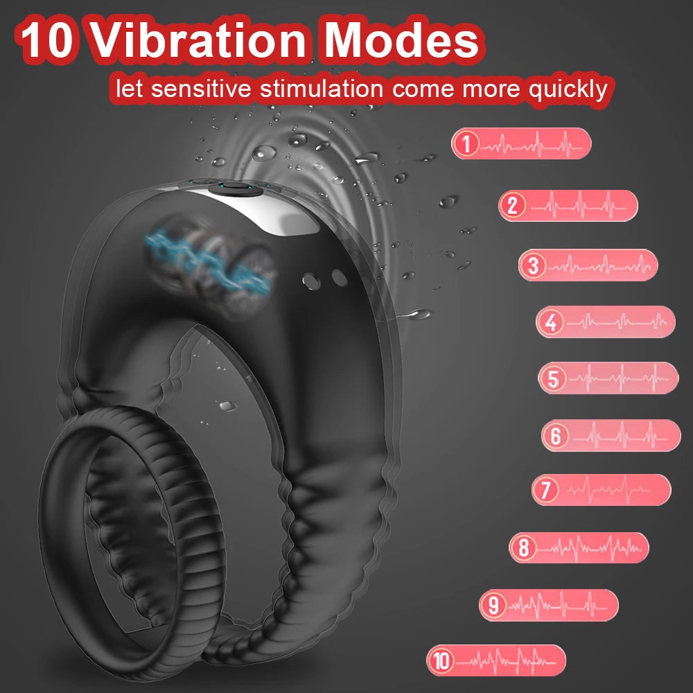 Penis Ring Couple Vibrator Sex Toys for Men Cock Ring Delay Ejaculation Cockring Sexy Goods for Male Adults 18 Penis Ring Couple Vibrator Sex Toys for Men Cock Ring Delay Ejaculation Cockring Sexy Goods for Male Adults 18