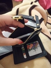 Cartera pequeña de piel de marca para mujer, billetera con Clip para billetes, 2021