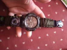 Reloj militar de camuflaje para hombre, pulsera de cuarzo LED resistente al agua hasta 50m, para deportes al aire libre, brújula, termómetro, reloj de emergencia