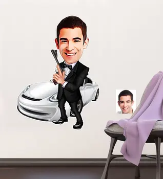 Personalized Mr Agent Caricature Of Wall Sticker (50x70cm) photo Picture Funny Fun Memories Name Lettering Souvenir Gift
Personalized Mr Agent Caricature Of Wall Sticker (50x70cm) photo Picture Funny Fun Memories Name Lettering Souvenir Gift