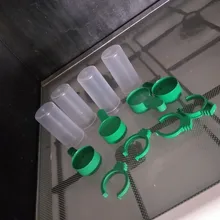 Alimentador de aves, bebedero para mascotas, Clip para equipo agrícola, tamaño: M, 4 unids/lote