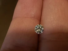 Moissanita suelta de 0,5 quilates, 5mm, IJ, Color brillante redondo, corte VVS1, anillo, pulsera, joyería, material artesanal, Diamante de laboratorio