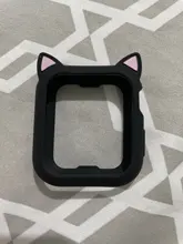 Funda protectora para Apple Watch 4, 5, 6 se, 40mm, 44mm, silicona suave con un dibujo animado, orejas de gato, iWatch Series 3, 2, 42mm y 38mm