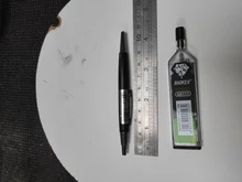 Mini lápiz de Metal para estudiantes, 0,7/0,5mm, negro, amarillo, rosa, azul, lápiz mecánico automático de escritura, recargas de 30 Uds.