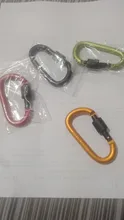 Paracord-Cadena de mosquetones de aluminio de 8cm, Clip de bloqueo rotativo, hebilla de anillo D, llavero, gancho de presión de montaña para acampada, Kit de viaje al aire libre