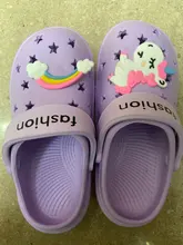 Zapatillas de unicornio para niño y niña, zapatos de arcoíris para niño pequeño, animales, zapatillas de bebé al aire libre, zapatillas de PVC con dibujos animados para niño 2019