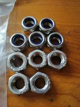 Tuerca de bloqueo automático DIN985 M2 M2.5 M3 M4 M5 M6 M8 M10 M12, tuerca hexagonal de nailon, antideslizante, de acero inoxidable, 50/30/10 Uds.