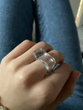 FFLACELL 2020 de moda de verano de acrílico geométrico Irregular bola de cristal transparente resina anillos de colores para la joyería de las mujeres regalos