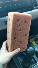IIOHOII-esponja Extra grande para lavado de coche, panal de abeja, Coral, bloque de esponja gruesa amarilla, suministro de coche, herramientas de lavado, absorbente
