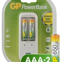 Зарядное устройство GP и 2 аккумулятора АAА (HR03) 650 мАч (GP PB410GS65