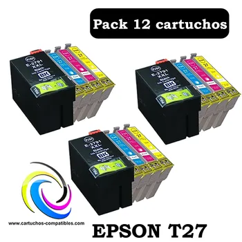 Epson T27 Pack 12 compatible for WF-3620 WF-3640 WF-7110 WF-7210 WF-7610 WF-7620 WF-7710 WF-7715 WF-7720 
Epson T27 Pack 12 compatible for WF-3620 WF-3640 WF-7110 WF-7210 WF-7610 WF-7620 WF-7710 WF-7715 WF-7720